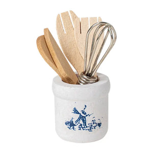 Utensil Holder with Whisk and Spatulas – 1:12 Scale Dollhouse Kitchen Accessories Kivvi Tales