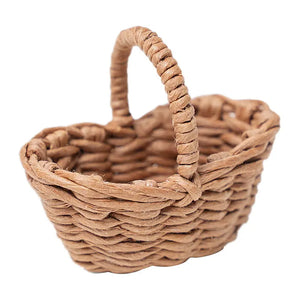 Mini Wicker Basket & Hand-Painted Resin Easter Eggs | Choose from Full Set (Basket + 10 Eggs), Basket Only, or Eggs Only – 1:12 Scale Dollhouse Accessories Kivvi Tales