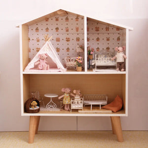 DIY Natural Wood Dollhouse Shelf – 1:12 Scale Kivvi Tales