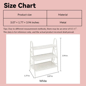 White 3-Tier Metal Plant Stand Miniature – 1:12 Scale Dollhouse Accessories Kivvi Tales