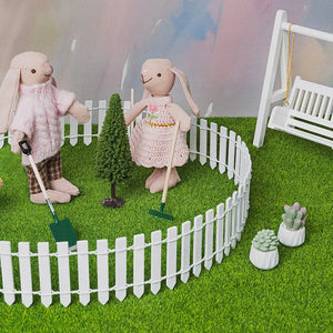 White Picket Fence – 1:12 Scale Dollhouse Accessories Kivvi Tales