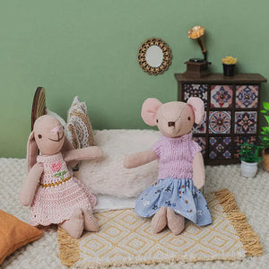 Bohemian Wooden Wall Mirror – 1:12 Scale Dollhouse Decor Kivvi Tales