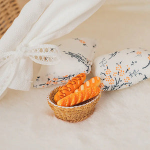Baguette Bread and Basket Set – 1:12 Scale Dollhouse Accessories Kivvi Tales