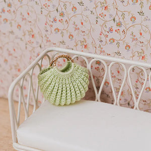 Green Crochet Handbag – 1:12 Scale Dollhouse Accessories Kivvi Tales