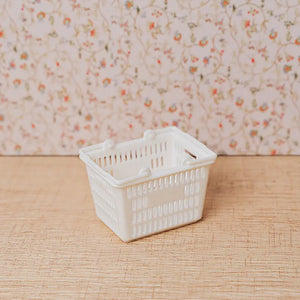White Laundry Basket – 1:12 Scale Dollhouse Accessories Kivvi Tales