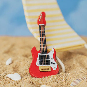 Red Wooden Guitar – 1:12 Scale Dollhouse Accessories Kivvi Tales
