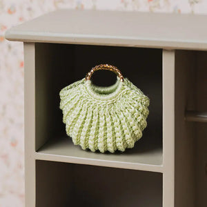 Green Crochet Handbag – 1:12 Scale Dollhouse Accessories Kivvi Tales