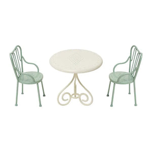 Metal Miniature Garden Table & Chairs– 1:12 Scale Dollhouse Furniture Kivvi Tales