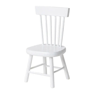 White Square Dining Table & Windsor Chair | Choose from Dining Set (with Red Checkered Tablecloth), Table Only, or Chair Only – 1:12 Scale Dollhouse Furniture Kivvi Tales