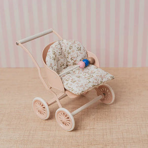 Metal Baby Stroller – 1:12 Scale Dollhouse Furniture Kivvi Tales
