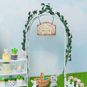 Flexible Clay Rose Vine Handmade Miniature Flower Garland – 1:12 Scale Dollhouse Accessories Kivvi Tales