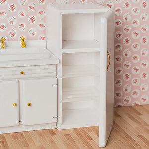 White Refrigerator with Opening Door – 1:12 Scale Dollhouse Furniture Kivvi Tales