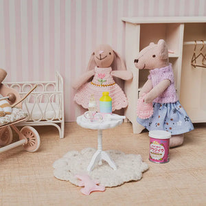 Round Wooden Side Table – 1:12 Scale Dollhouse Furniture Kivvi Tales