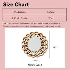 Bohemian Wooden Wall Mirror – 1:12 Scale Dollhouse Decor Kivvi Tales