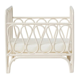 White Metal Baby Crib – 1:12 Scale Dollhouse Furniture Kivvi Tales