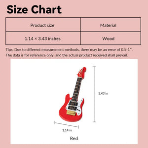 Red Wooden Guitar – 1:12 Scale Dollhouse Accessories Kivvi Tales