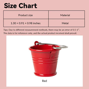 Red Metal Bucket – 1:12 Scale Dollhouse Accessories Kivvi Tales