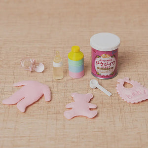 Baby Feeding Set – 1:12 Scale Dollhouse Nursery Accessories Kivvi Tales