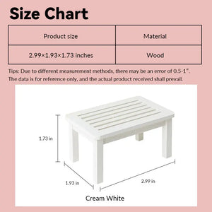 White Carved Side Table – 1:12 Scale Dollhouse Furniture Kivvi Tales