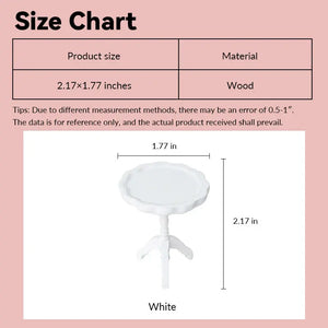 Round Wooden Side Table – 1:12 Scale Dollhouse Furniture Kivvi Tales