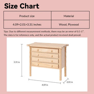 Wooden Chest of Drawers – 1:12 Scale Dollhouse Furniture Kivvi Tales