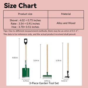 3-Piece Garden Tool Set – 1:12 Scale Dollhouse Accessories Kivvi Tales