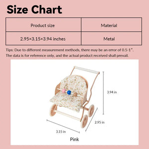 Metal Baby Stroller – 1:12 Scale Dollhouse Furniture Kivvi Tales