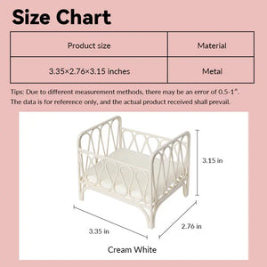 White Metal Baby Crib – 1:12 Scale Dollhouse Furniture Kivvi Tales