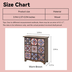 Bohemian Tile Drawer Cabinet – 1:12 Scale Dollhouse Furniture Kivvi Tales