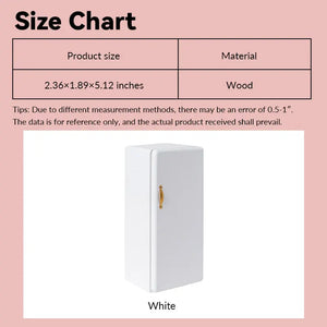 White Refrigerator with Opening Door – 1:12 Scale Dollhouse Furniture Kivvi Tales