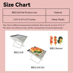 BBQ Grill & Skewer Set | Choose from Full Set (Grill + 3 Skewers), Grill Only, or Skewers Only – 1:12 Scale Dollhouse Accessories Kivvi Tales