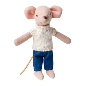 6 inch Mouse Dad Edwin – Figure for 1:12 Scale Dollhouse Scenes Kivvi Tales