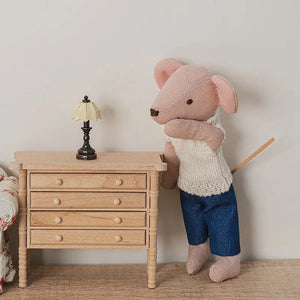 6 inch Mouse Dad Edwin – Figure for 1:12 Scale Dollhouse Scenes Kivvi Tales