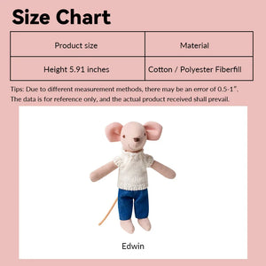 6 inch Mouse Dad Edwin – Figure for 1:12 Scale Dollhouse Scenes Kivvi Tales