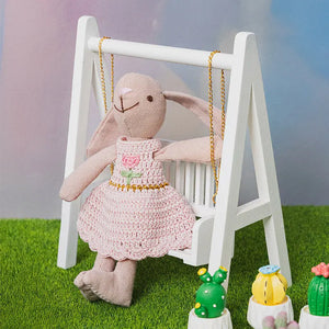 5 inch Bunny Kid Milo – Figure for 1:12 Scale Dollhouse Scenes Kivvi Tales