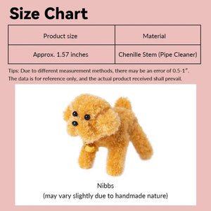 Handmade Puppy – 1:12 Scale Dollhouse Accessories(Toy Poodle Dog Nibbs) Kivvi Tales