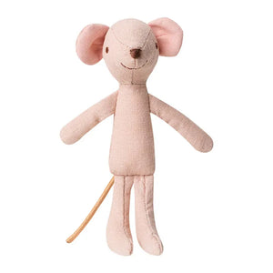 Handmade Mouse Doll Kid Pip (5 Inch), fabric toy with removable clothing, perfect for 1:12 dollhouse miniature collection.