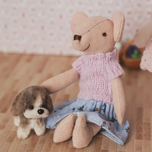 5 inch Mouse Kid Pip – Figure for 1:12 Scale Dollhouse Scenes Kivvi Tales