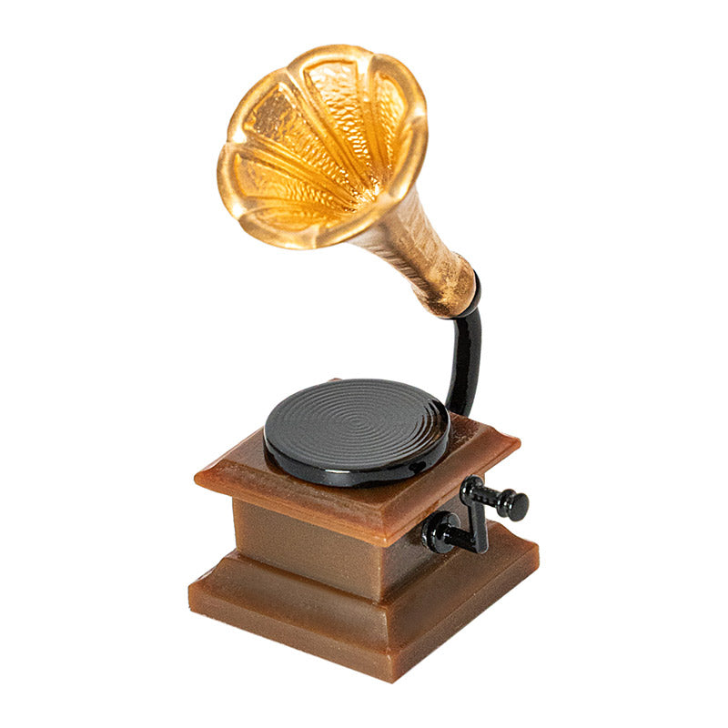 Vintage Gramophone – 1:12 Scale Dollhouse Decor