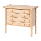 Wooden Chest of Drawers – 1:12 Scale Dollhouse Furniture