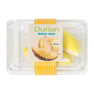 Dollhouse Supermarket Fruit & Vegetable durian box in clear food container, tropical grocery accent for kitchen counter, pantry, or market shelf scenes