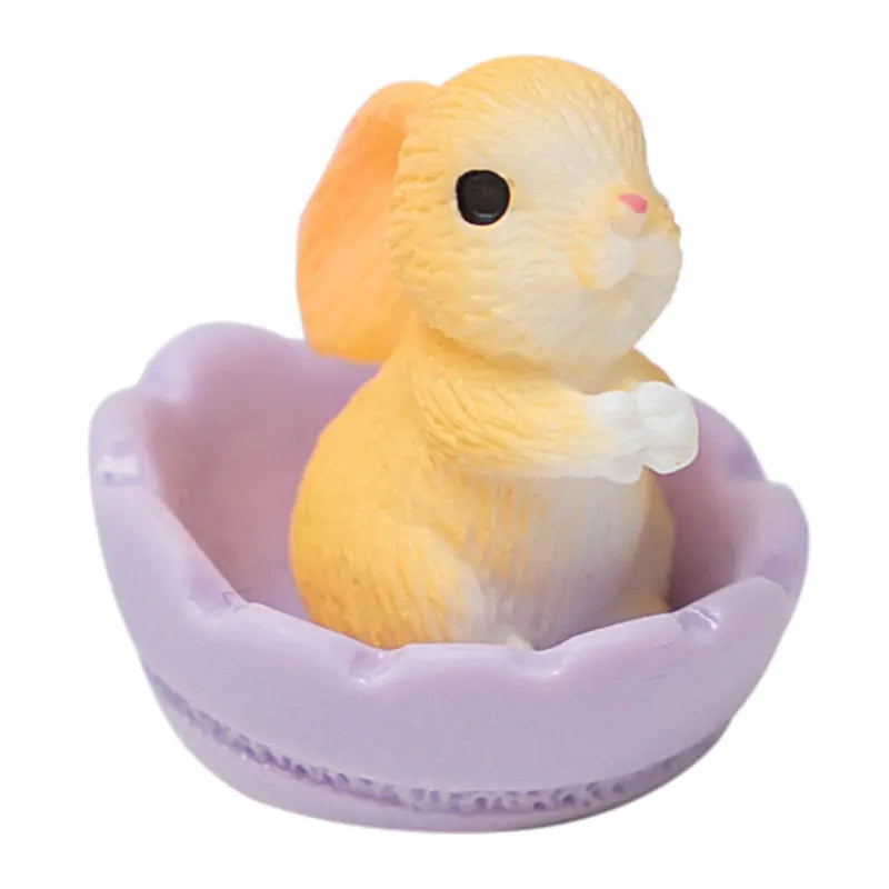 Mini Bunny in Detachable Eggshell 2 Piece Set – 1:12 Scale Dollhouse Accessories Kivvi Tales