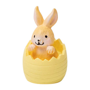 Miniature Bunny in Eggshell Resin Figurine – 1:12 Scale Dollhouse Accessories Kivvi Tales