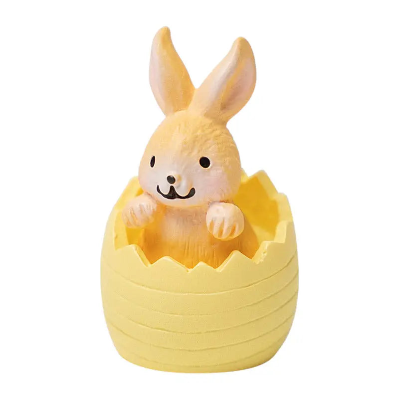Miniature Bunny in Eggshell Resin Figurine – 1:12 Scale Dollhouse Accessories Kivvi Tales