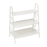 White 3-Tier Metal Plant Stand Miniature – 1:12 Scale Dollhouse Accessories Kivvi Tales