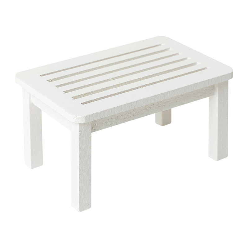 White Carved Side Table – 1:12 Scale Dollhouse Furniture