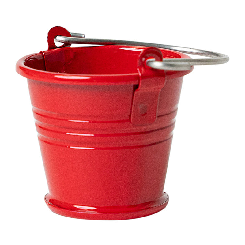 Red Metal Bucket – 1:12 Scale Dollhouse Accessories