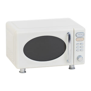 Dollhouse Miniature Microwave Oven off-white kitchen appliance with realistic controls, cozy countertop accent for modern 1:12 scale cooking scenes