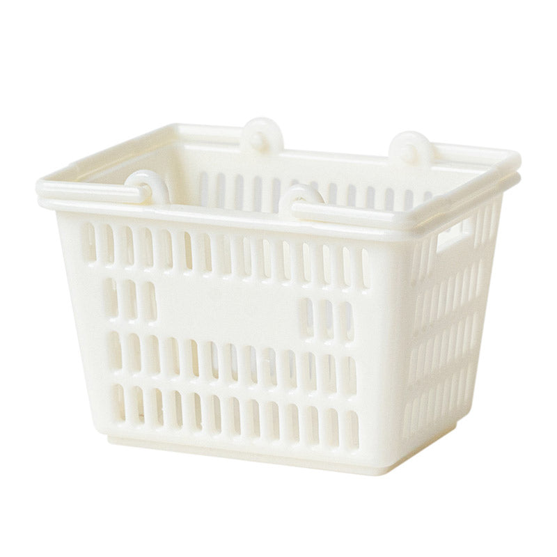 White Laundry Basket – 1:12 Scale Dollhouse Accessories