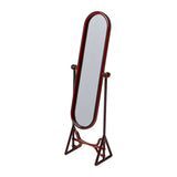 Red-Brown Vintage Cheval Mirror – 1:12 Scale Dollhouse Furniture Kivvi Tales